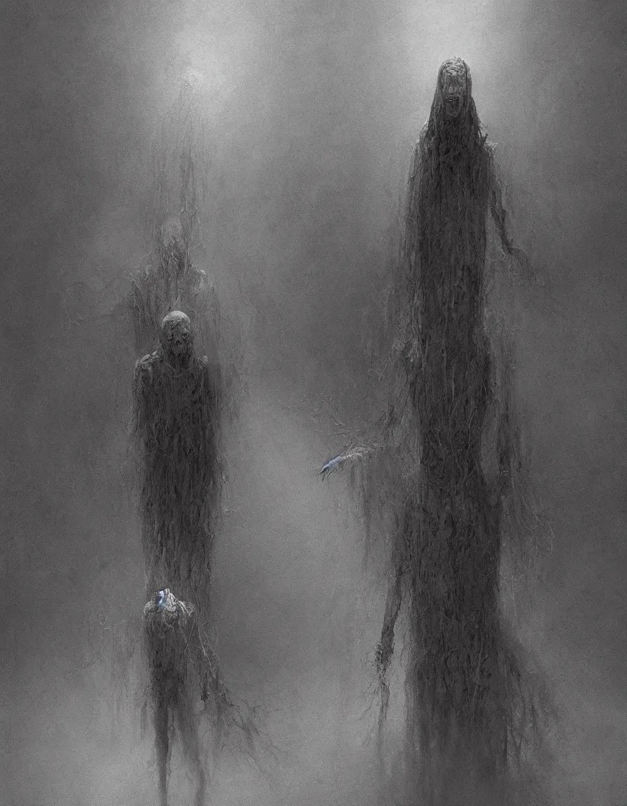 a horror painting of a creepy figure by miles Stable Diffusion OpenArt