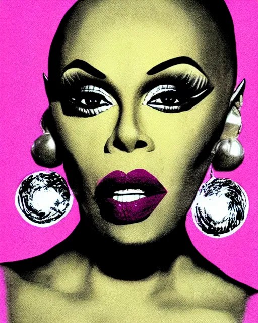 pop art of of drag queen rupaul, portrait,, perfect Stable Diffusion