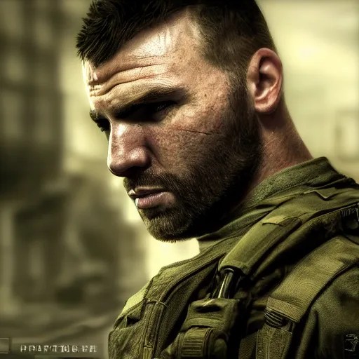a portrait of a John soap mactavish ,call of duty, Stable Diffusion