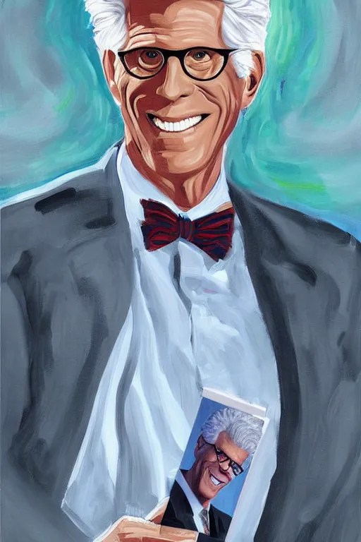 a painting of ted danson in the good place, art by Stable Diffusion