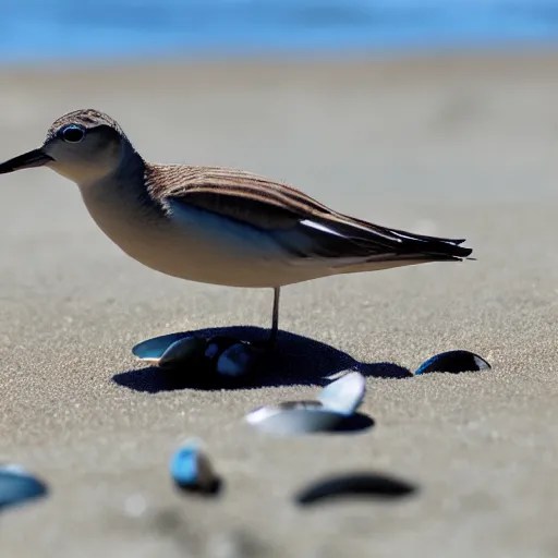 sand piper on a beach eating clams Stable Diffusion OpenArt