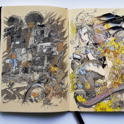 amazing sketchbook tour by Terada Katsuya, koji Stable Diffusion