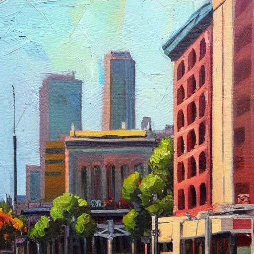 Lowe's building oil painting Stable Diffusion OpenArt