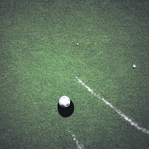 a photography of a green football pitch on the moon, Stable Diffusion