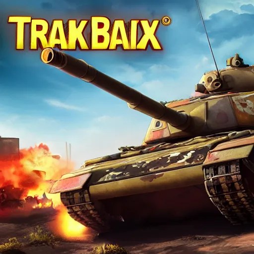 video game box art of a game called tank battle, 4 k, Stable