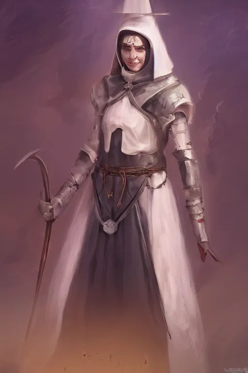 high fantasy nun by Taras susak, 4k, concept art Stable Diffusion
