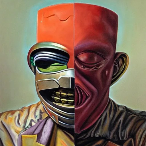 beautiful lifelike painting of mf doom his pot Stable