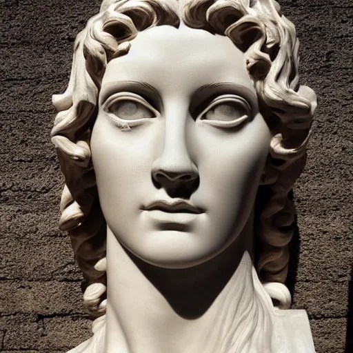 beautiful face helen of Troy marble sculpture, dynamic Stable Diffusion