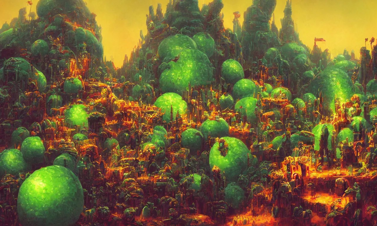 The Melon Kingdom in the style of Paul Lehr Stable Diffusion OpenArt