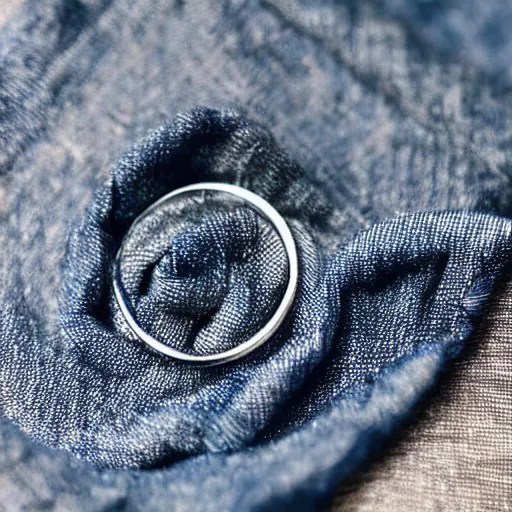 a wedding ring made out of denim Stable Diffusion OpenArt