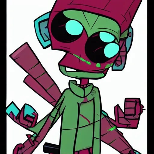 Postal Dude in the Invader Zim Art Style, very Stable Diffusion OpenArt