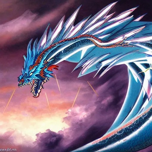 lightning dragon, japanese art, anime, high detail, Stable Diffusion