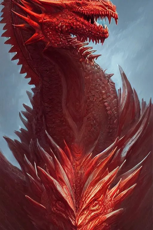 ancient red dragon, highly detailed, d & d, fantasy, Stable Diffusion