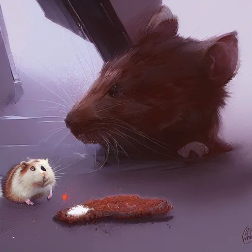 a hamster killing a cat by greg rutkowski Stable Diffusion OpenArt