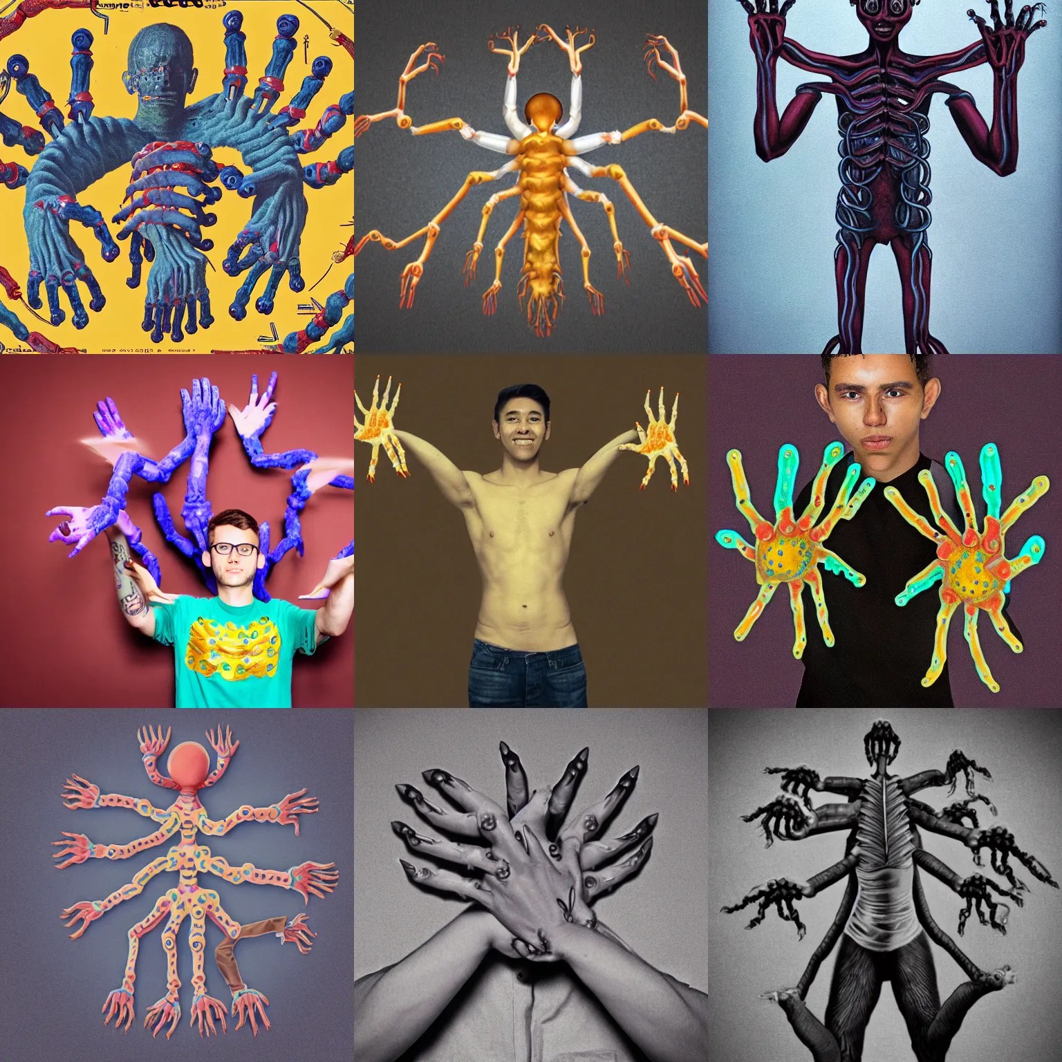 a young man with 8 arms and 1 6 hands Stable Diffusion OpenArt