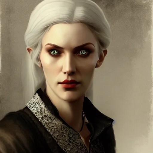 portrait painting iris von everec, the witcher, Stable Diffusion
