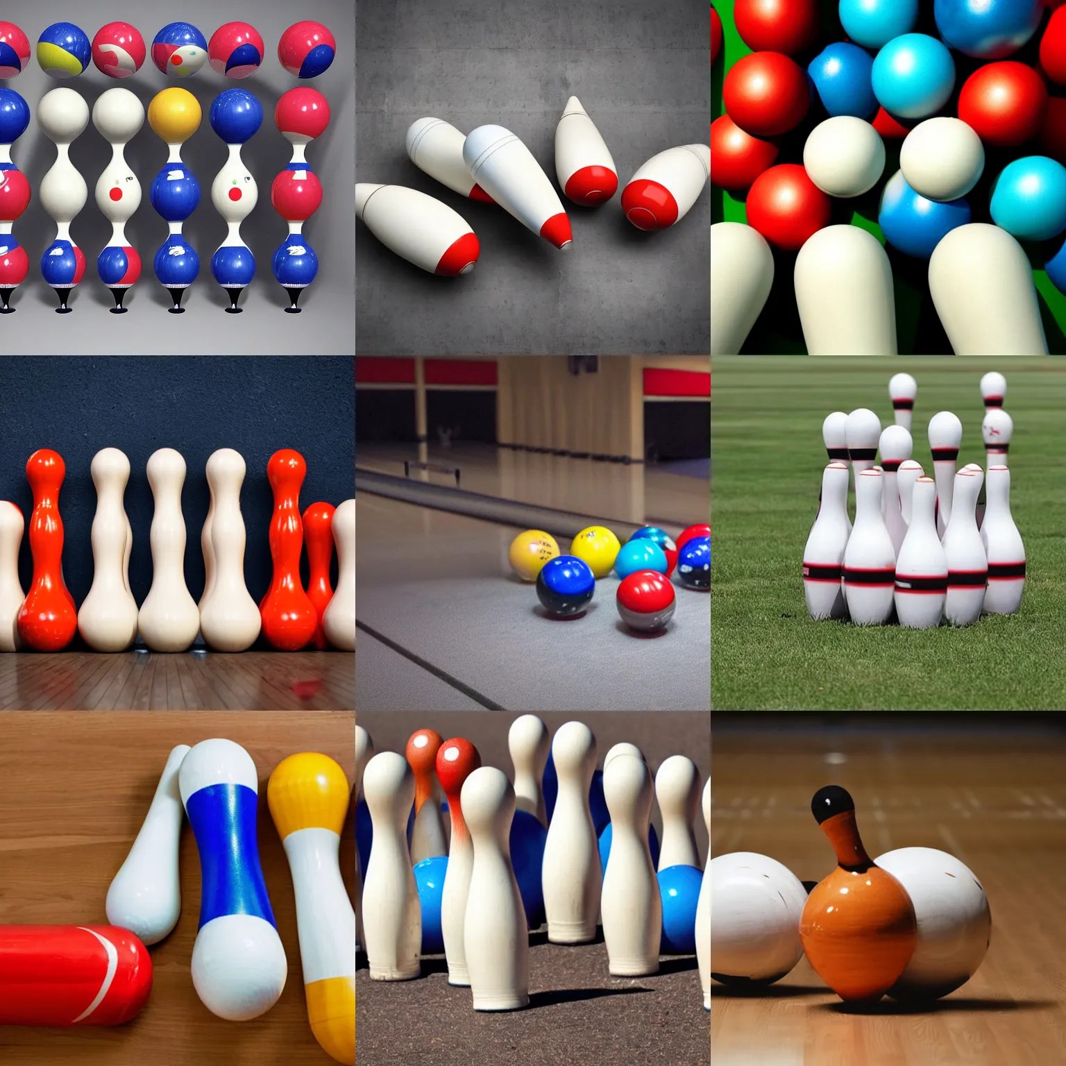 bowling pins attacking bowling ball Stable Diffusion OpenArt