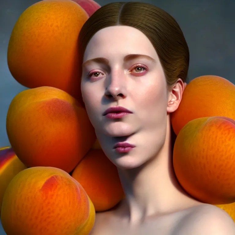 A full shot of joyful and vibrant Queen of peach Stable Diffusion