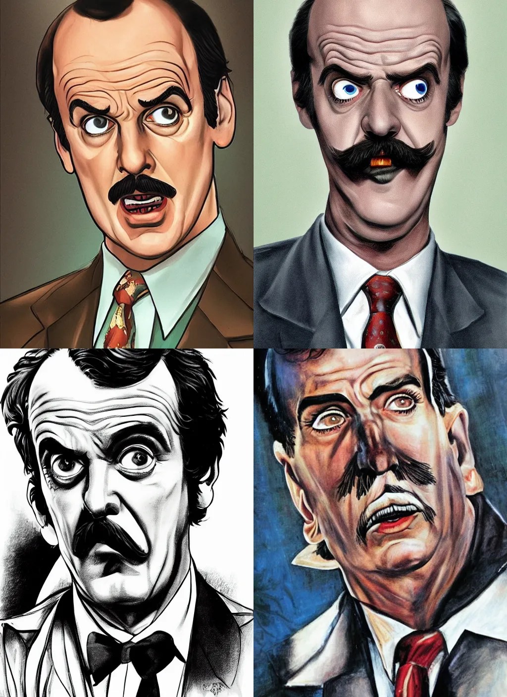 an epic comic book style portrait of young john cleese Stable Diffusion