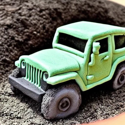 a Jeep made out of clay, claymation Stable Diffusion