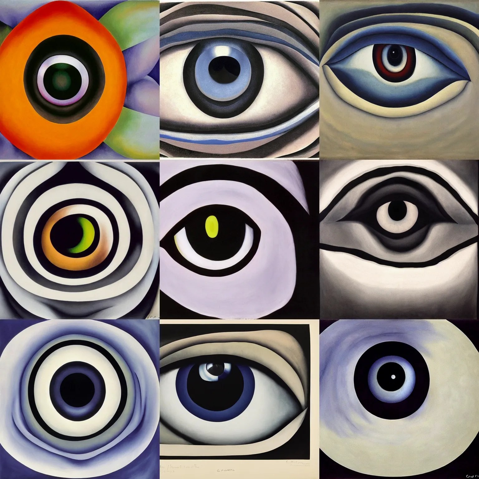 all seing eye, o'keeffe Stable Diffusion OpenArt