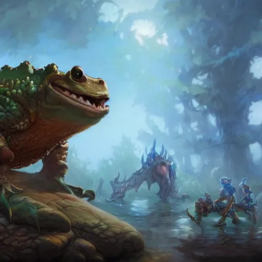 the attack of the giant toads by Tony Sart, Stable Diffusion OpenArt