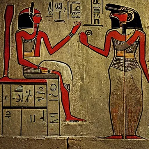 ancient egyptian hieroglyphs depicting a person Stable Diffusion