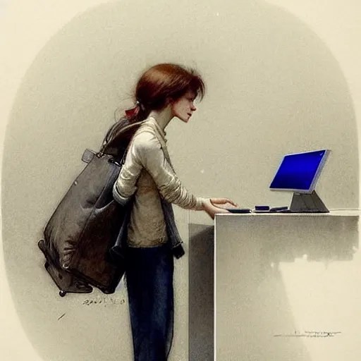 2 0 5 0 s minimalist customer service counter at Stable Diffusion