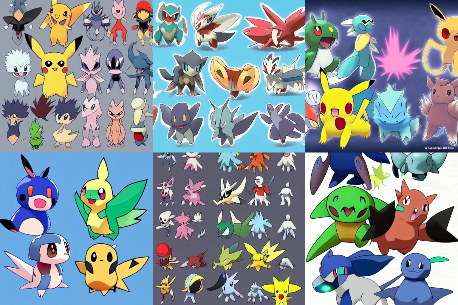 leaked pokemon designs, concept art, anime, cute, | Stable Diffusion