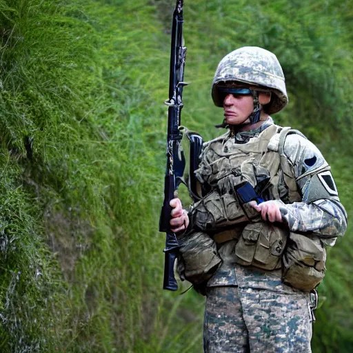 a soldier gearing up to charge into battle Stable Diffusion OpenArt