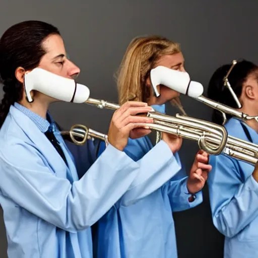 doctors playing medical saxophones during an emergency Stable