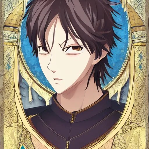 portrait of richard the lionheart, anime fantasy Stable Diffusion