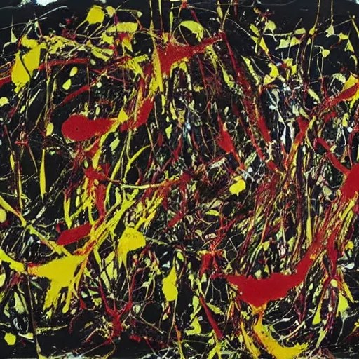 jackson pollock drip painting depicting 'anger' Stable Diffusion