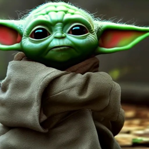 baby Yoda In the walking dead 4k detailed super Stable Diffusion