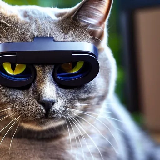 A cat wearing a VR headset Stable Diffusion OpenArt