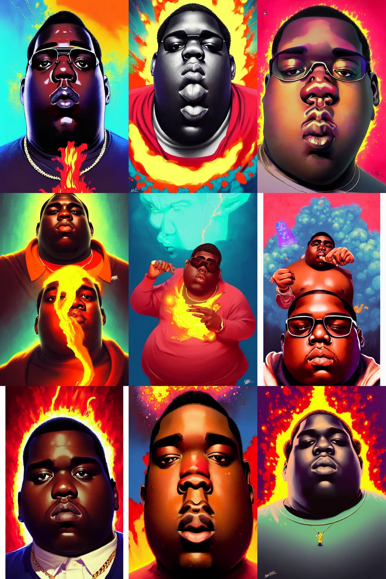 the notorious b. i. g. as an exploding lava lamp, Stable Diffusion