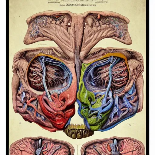 highly detailed labeled medical anatomy poster, Stable Diffusion
