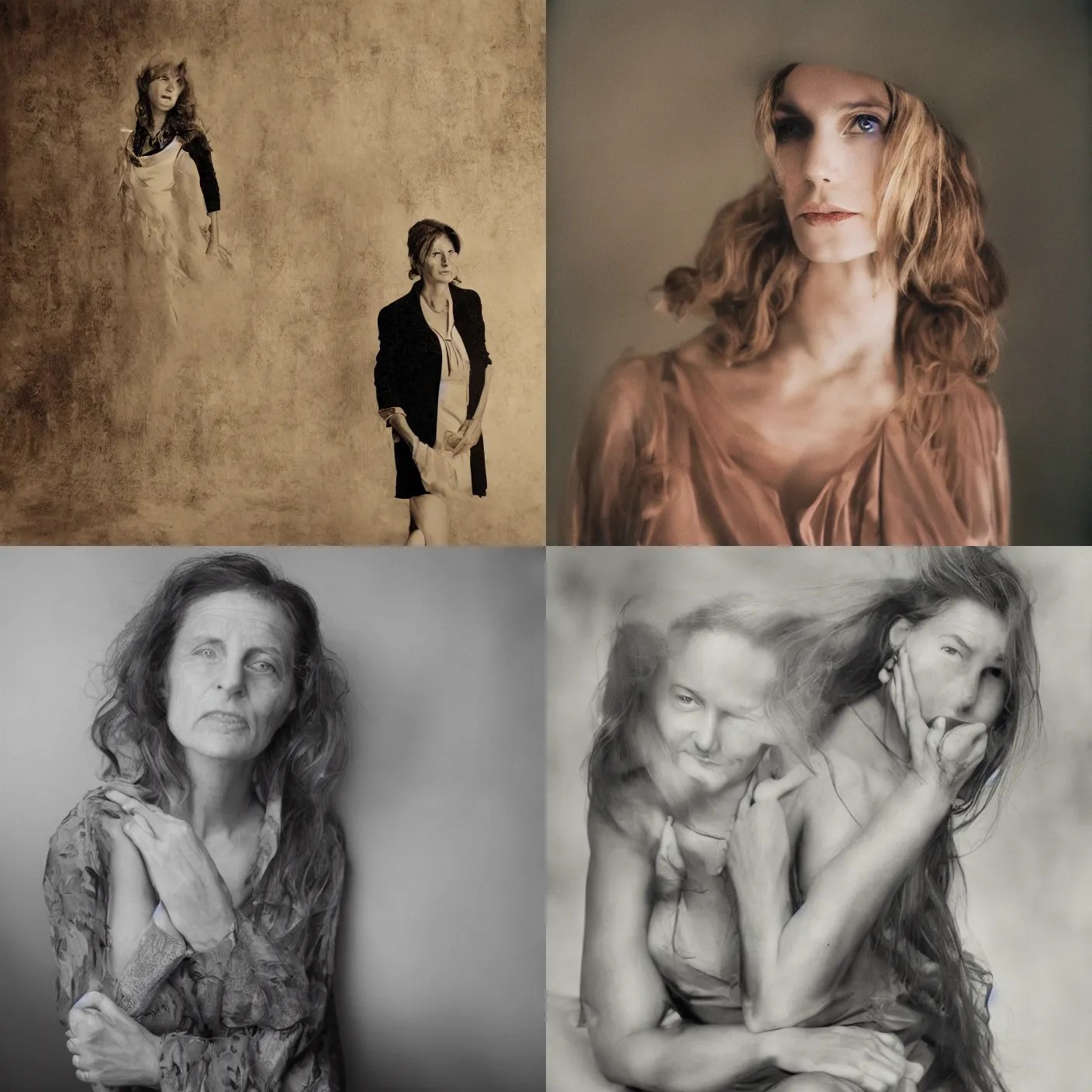 a woman's portrait in the style of Annie Leibovitz. Stable Diffusion