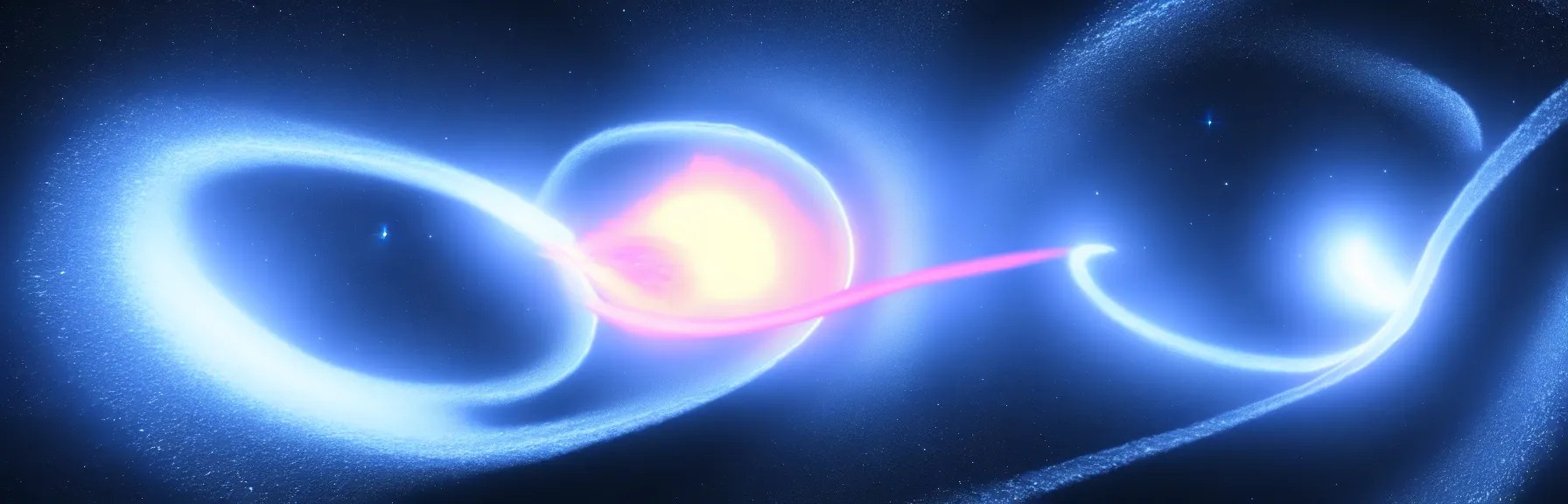 space travel through a wormhole, time slowing down, Stable Diffusion