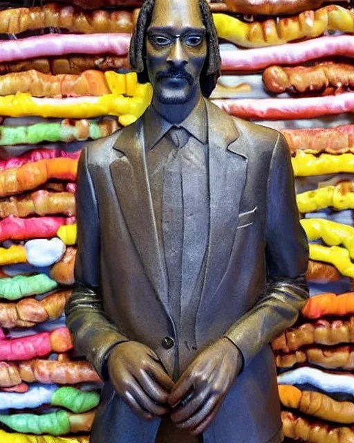 sculpture of snoop dogg made of hotdogs Stable Diffusion OpenArt