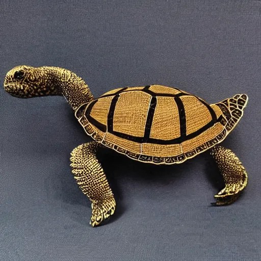 artistic wire sculpture of a turtle highly detailed Stable Diffusion