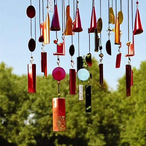 ornamental wind chimes, professional photography Stable Diffusion
