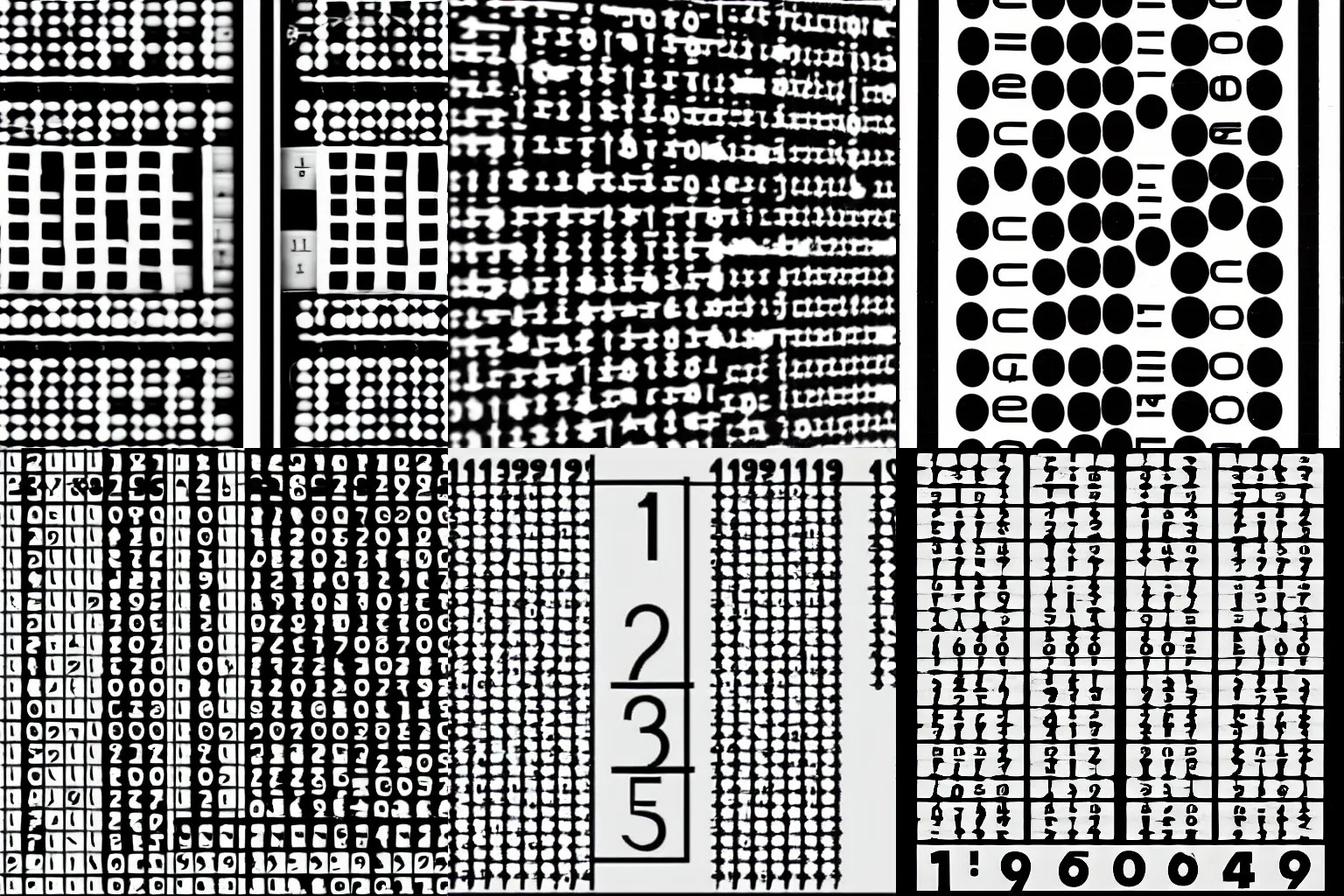 a black and white image of binary numbers Stable Diffusion OpenArt