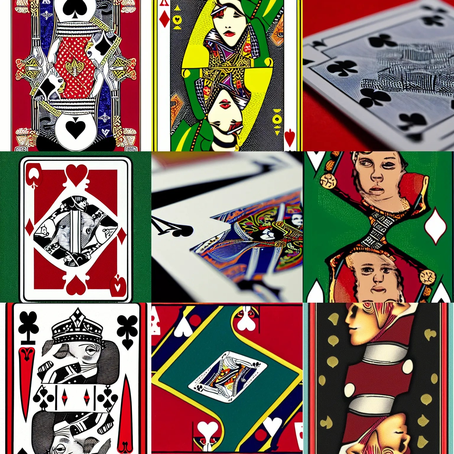 Playing card closeup Queen Stable Diffusion OpenArt