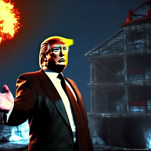 donald trump, whoopsie guy, mortal kombat, gameplay, Stable Diffusion