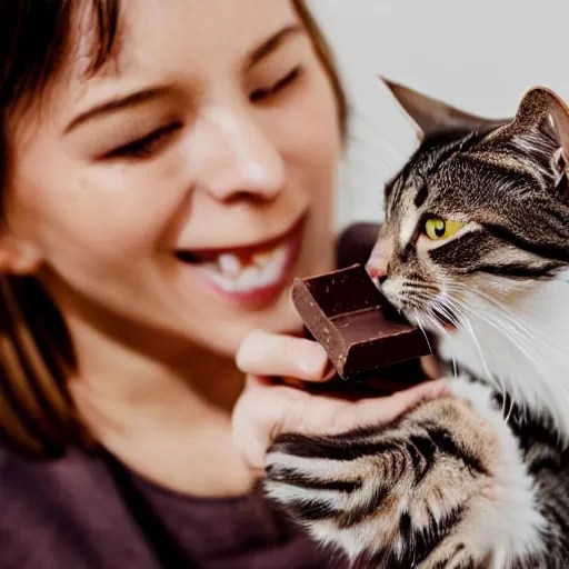 a cat eating chocolate Stable Diffusion OpenArt