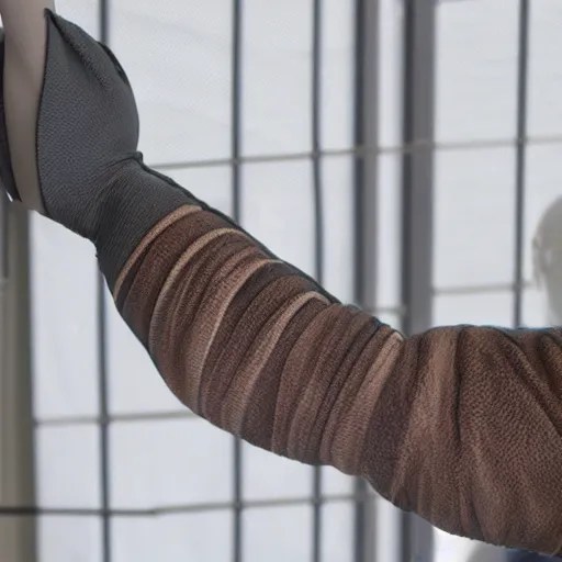 altered carbon sleeves on hooks Stable Diffusion