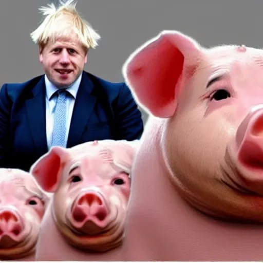 boris johnson dressed as a greased piglet Stable Diffusion OpenArt