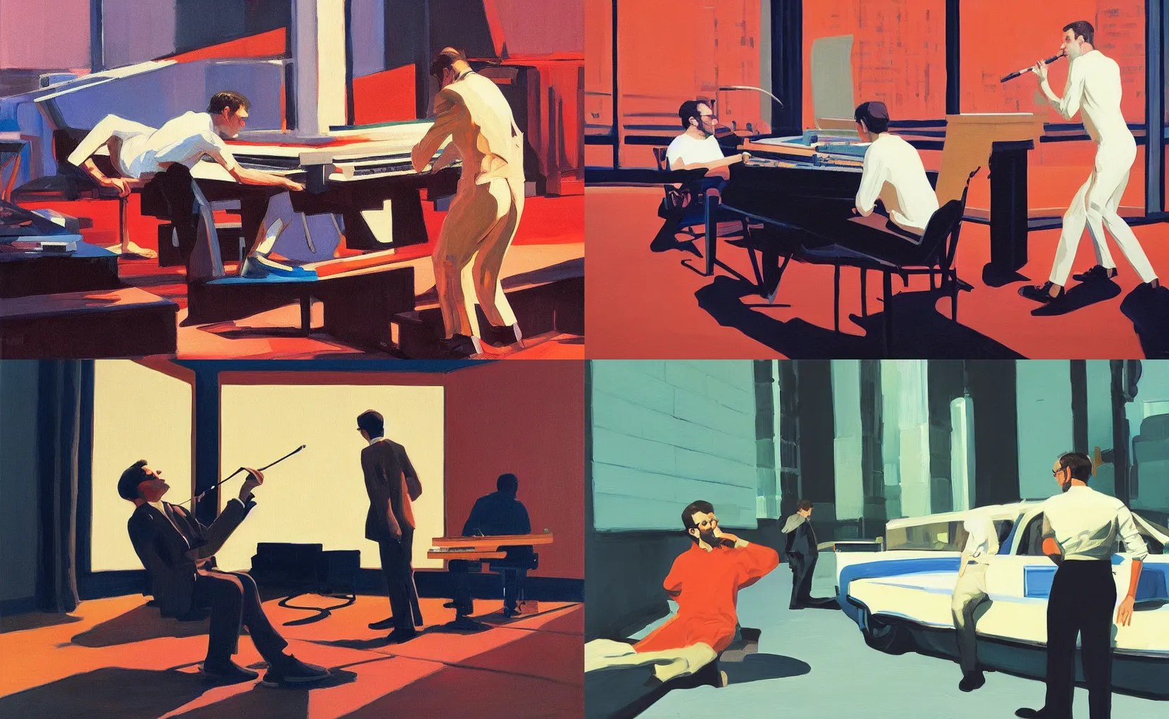Vulfpeck live at Madison Square Garden, painting by Stable Diffusion