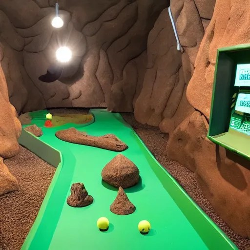 a dinosaur museum mini golf game Stable Diffusion OpenArt